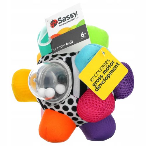 Senzorska lopta s izbočenjima za bebe 6m+ Sassy