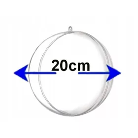  VELIKA AKRILNA KUGLICA ZA UKRAŠAVANJE 20 cm
