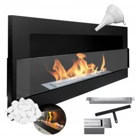 Globmetal TRADE visoki bio kamin 90 x 40 x 12,5 cm crni