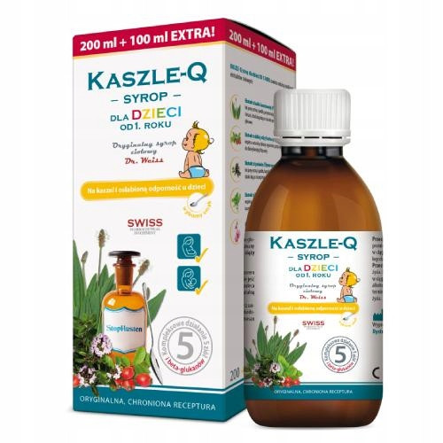 Kašalj-StopQ Medicinski sirup za djecu od 1 godine 200 ml + 100 ml GRATIS