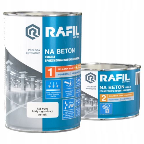 RAFIL Emajl za Beton Epoksidni Set RAL9003 0,9L