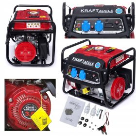    Kraft&Dele prijenosni monofazni generator 1500 W benzin + Kraft&Dele RST rukavice veličina 10 - XL 1 par