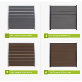 Raspon panelne ograde WPC aluminijski kompozit