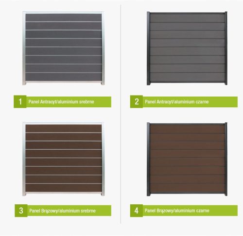 Raspon panelne ograde WPC aluminijski kompozit