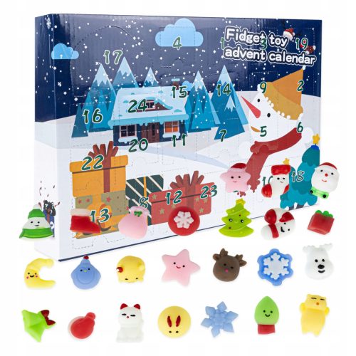 Adventski kalendar s gniotek mochi squishy gniotki