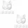 Mačka Maska za lice Halloween Masks Fox Base 10 kom