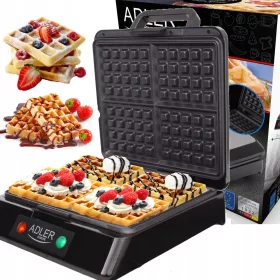  VELIKI PEKAL ZA VAFLE ADLER AD3036 SNAŽAN 1500W 4 VAFLE