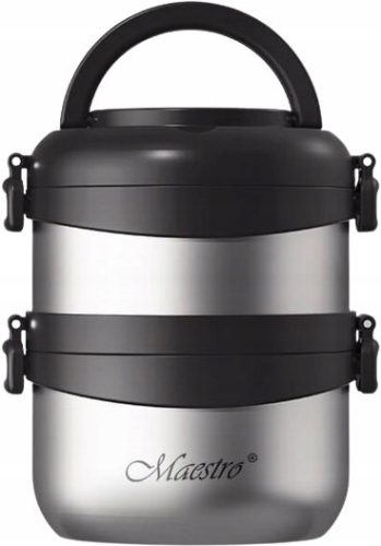 Termosica za večeru Maestro 1,5 l, crna, nijanse sive, srebrna