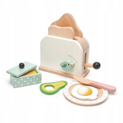 Dreveni toster s setom za doručak Mini Chef Tender Leaf Toys