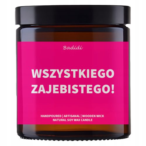 Svijeća s mirisom soje Happy Birthday Badidi 1 kom.