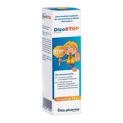 DicoStop, diosmektin za proljev, 15 g x 4 vrećice
