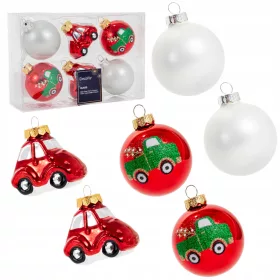  Set staklenih kuglica za jelku 6 cm - set. 6 kom