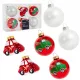  Set staklenih kuglica za jelku 6 cm - set. 6 kom