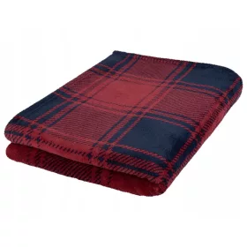   LIVARNO HOME Deluxe Poliesterska Deka 150 cm x 200 cm - Crna sa Nijansama Crvene