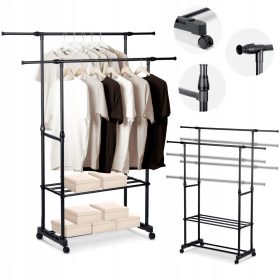 Massido crna metalna samostojeća vješalica