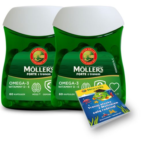 Möller’s Forte s uljem jetre bakalara - 2x60 kapsula + bojanka za djecu GRATIS!