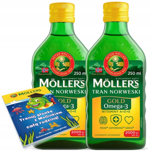 Möller's Gold Norveški Riblji Ulje s Limunovim Okusom + Besplatna Bojanka za Djecu!