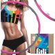 Fitli hula hoop s masažnim umecima, sklopivi pjena za mršavljenje, 95 cm, roza