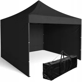 Vrti paviljon Gockowiak 3x3m crni s 3 zida i torbom
