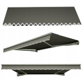 Tenda za balkon i terasu 400 x 300 cm sive boje