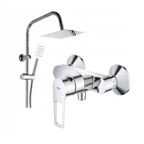   Grohe BauLoop kromirana slavina za tuš + Gamma ZN1 nadgradni tuš set