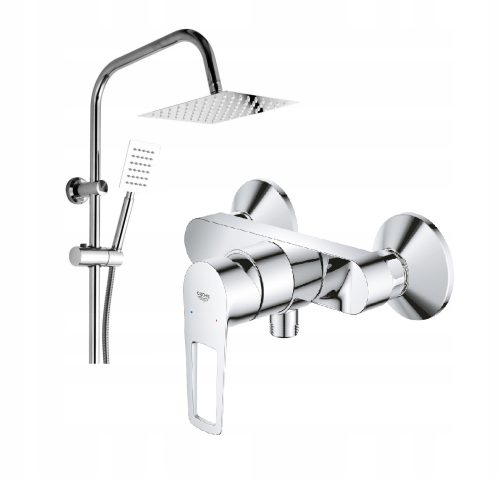 Grohe BauLoop kromirana slavina za tuš + Gamma ZN1 nadgradni tuš set