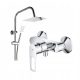 Grohe BauLoop kromirana slavina za tuš + Gamma ZN1 nadgradni tuš set