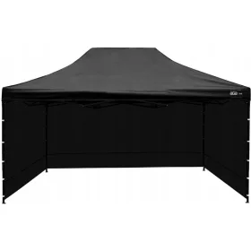 Vrtni paviljon AGA 3x4,5 m crni s tri zida