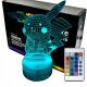 Pokemon Pikachu 3D LED LAMP noćna lampa, višebojna