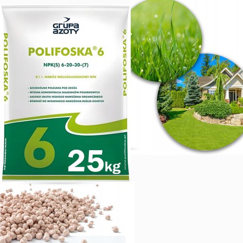 Polifoska 6 Višekomponentno Gnojivo Granulat 25 kg 25 l