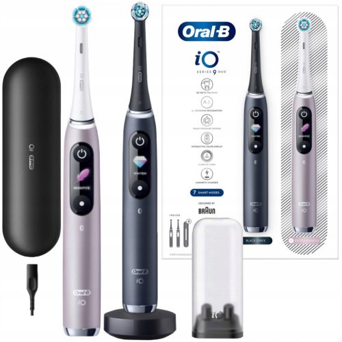 Oral-B iO Series 9 Duo Black Onyx Rose Quartz električne četkice za zube