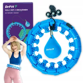 Hula hoop s obremenom DrFit, plave boje, 120 cm