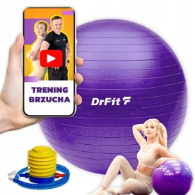  DrFit DF GB-001-2 lopta za vježbanje 55 cm ljubičasta