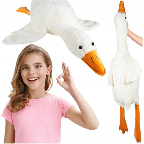 PLIŠANA GUSKA VELIKA PODUZNA MASKOTA PLUSZOWA XXXL 130 cm