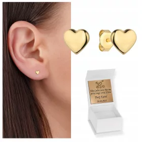 Zlatne naušnice SMOOTH HEART pr. 585