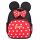 Plecak Minnie Mouse s jednim odjeljkom za djevojčice crveno-crne boje