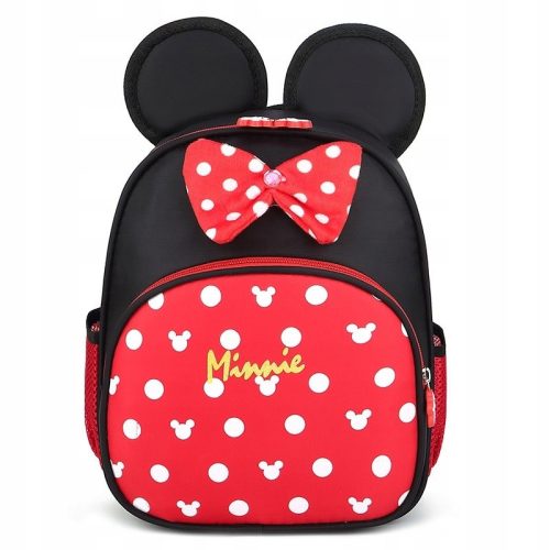 Plecak Minnie Mouse s jednim odjeljkom za djevojčice crveno-crne boje