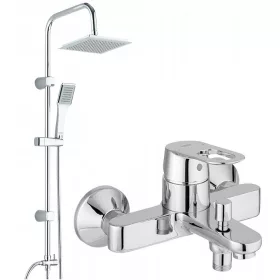   Grohe BAULOOP jednoručna zidna slavina za kadu, krom + Kuchinox Hiro vanjska tuš garnitura
