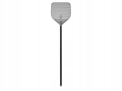  Crna perforirana anodizirana aluminijska lopata za pizzu s aluminijskom drškom, četvrtasta, 355X405x1500 mm Technica, Pizza Line