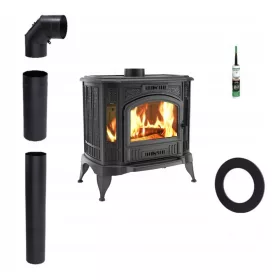  Kamin na drva od lijevanog željeza Kratki Koza K9 10 kW 150 mm