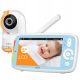 Elektronička bežična baby monitor kamera s 5" LCD zaslonom i 3050mAh baterijom za dugotrajno praćenje vaše bebe. Ova rotirajuća kamera nudi HD kvalitetu s 1/2/3x zumom za detaljno promatranje djeteta.