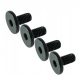Crni Vijak M6x12 s Okruglom Glavom - Set od 100 komada