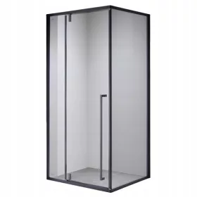   Hydrosan tuš kabina BS12A crna tuš kabina sa krilnim vratima 100 x 80 cm