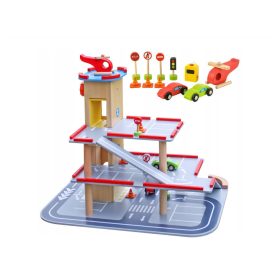 PARKIRALIŠTE NA DVA KATA, PARKIRANJE, DRVENI HELIKOPTER