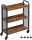 Vasagle LRC66BX kuhinjska kolica 66x26x85 cm crno-smeđa