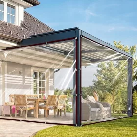 Prozirna vodootporna terasna tenda s UV zaštitom 2x2m