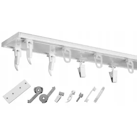 SLIM DVOSTRUKA STROPNA ŠINA aluminij bijela 300cm