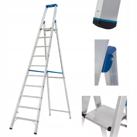 Krause ljestve 4,35 m aluminijske 1 x 10 do 150 kg
