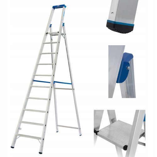 Krause ljestve 4,35 m aluminijske 1 x 10 do 150 kg