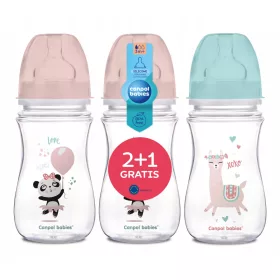   Dječja bočica Canpol babies široka protukolik 240ml Egzotične životinje 2+1 gratis
